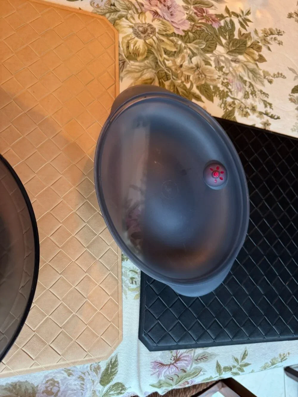 Tupperware Heat N Serve Container 2.0L Charcoal Oval with Lid 5433A-2